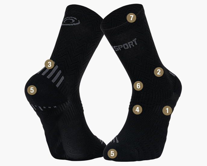 Chaussette RUN MARATHON noir